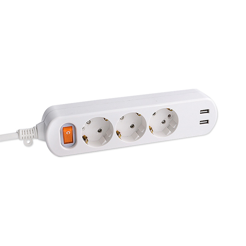 3 gniazdo standardowe UE z 2 porty USB i 1 przełącznik główny 3 gniazdo standardowe UE z 2 porty USB i 1 przełącznik główny